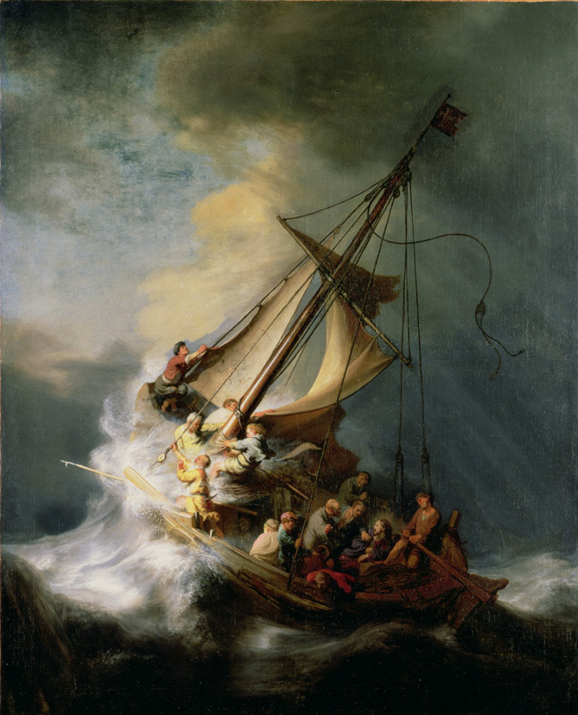 Cristo e a tormenta - Rembrandt