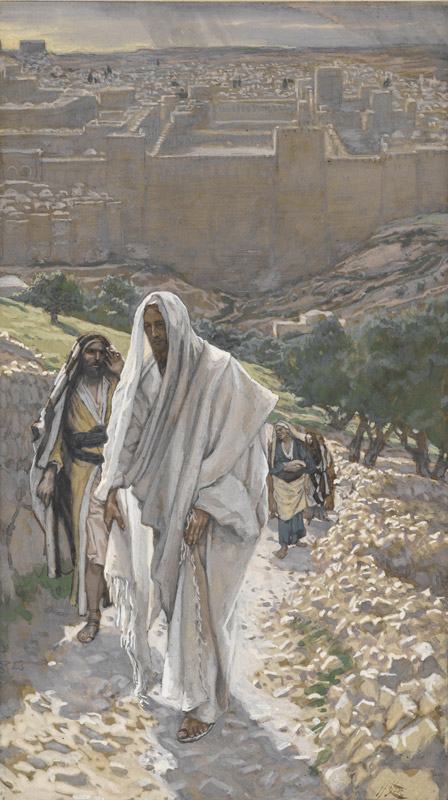 Jesus vai à noite para Betânia - Tissot