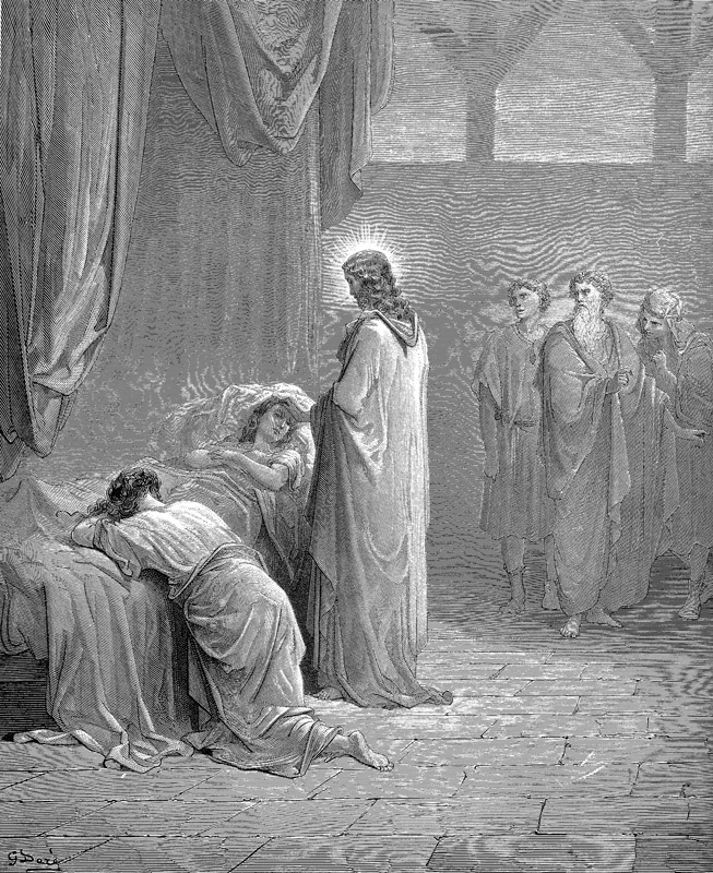Jesus revive a filha de Jairo - Dore